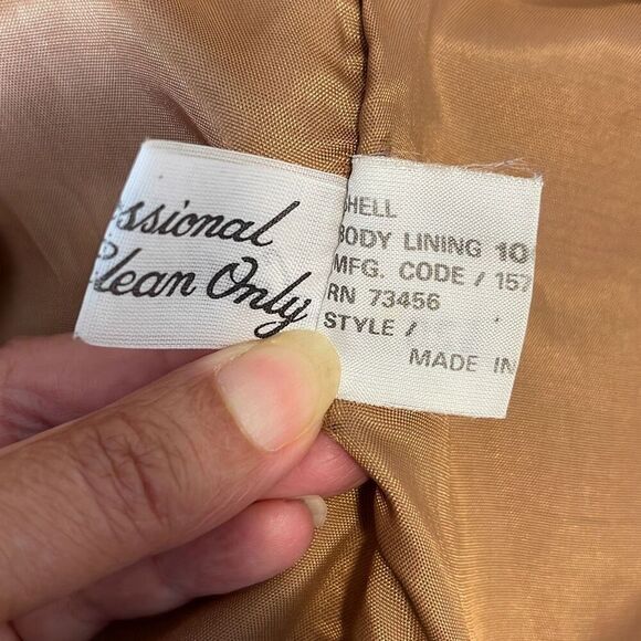 COMINT Vintage Brown Suede Fringe Jacket Blazer Size Medium Argentina - Picture 9 of 12